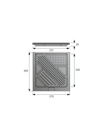 Bild Schreibmaterialschale, Höhe 25 mm, 380 /392, schwarz-1