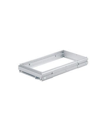 Stufenlos breitenverstellbarer Hängeregistraturrahmen Systema Top 2000, 700 - 872, Aluminium Optik - Hettich