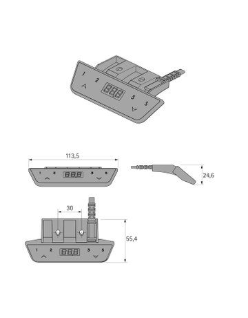 Bild Handschalter ActiSwitch Eco-Memory 9309939, für Tischplatten, schwarz - Hettich-1