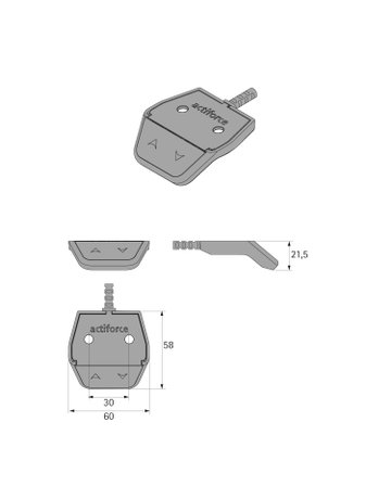 Bild Handschalter ActiSwitch Pro-Basic 9309937, für Tischplatten, schwarz - Hettich-1