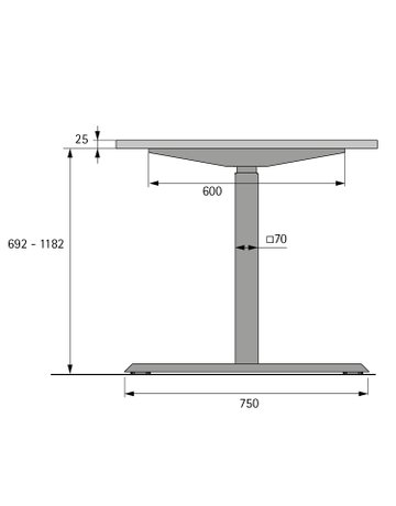 Bild Möbel- Elektro-Tischgestell, 1.200x 2.000mm, Hub 490mm, Steelforce Pro 370 SLS, 9309752 - Hettich-1