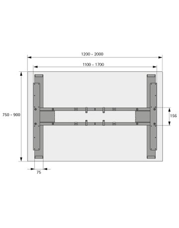 Bild Möbel- Elektro-Tischgestell, 1.200x 2.000mm, Hub 660mm, Steelforce Pro 470 SLS, 9309754 - Hettich-2