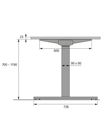 Bild Möbel- Elektro-Tischgestell, 1.200x 2.000mm, Hub 490mm, Steelforce Pro 570 SLS, 9309758 - Hettich-2