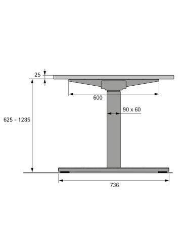 Bild Möbel- Elektro-Tischgestell, 1.200x 2.000mm, Hub 660mm, Steelforce Pro 670 SLS, 9309761 - Hettich-2