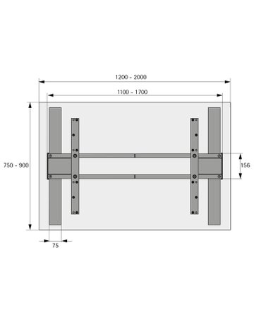 Bild Möbel- Elektro-Tischgestell, 1.200x 2.000mm, Hub 660mm, Steelforce Pro 670 SLS, 9309761 - Hettich-3