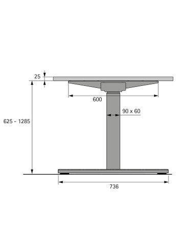 Bild Möbel- Elektro-Tischgestell, 1200+1400x 2.000mm, Hub 660mm, Steelforce Pro 671 SLS, 9311392 - Hettich-2