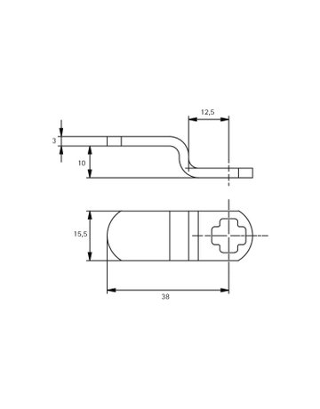Bild Riegel für Zahlenschlösser 60 und 61, Drehriegelschloss, Münzschloss 71 - Hettich-1