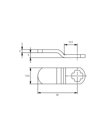Bild Riegel für Zahlenschlösser 60 und 61, Drehriegelschloss, Münzschloss 71 - Hettich-1