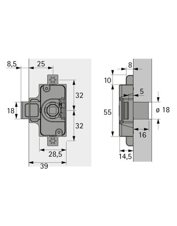 Bild Drehstangenschloss mit Innenvierkant - Hettich-2