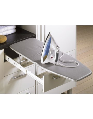 Bild Unterschrank -Einbaubügelbrett,Auslad.930mm9315928,m.Telesk.führ.,STA pulverbeschichtet weiß - Hettich-0