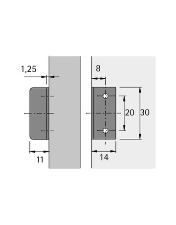 Bild MB-Zylinderkastenschloss-Set,z.Anschr. Prestige 2000 77894,vernickelt - Hettich-3
