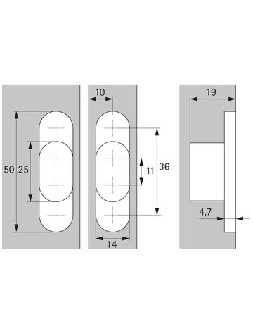 Bild Scharnier Stabilo 72, Ganzmetall vernickelt-2