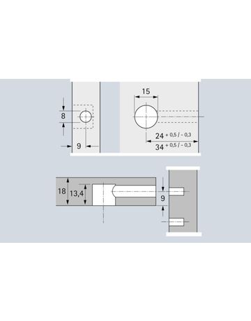 Bild Rastex 15 ohne Abdeckrand, vernickelt, 18 mm - Hettich-1