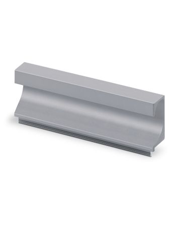Möbel- Griffleiste, mit Harpunensteg, Capris 9149293, Länge 1.200mm, Aluminium silber eloxiert - Hettich