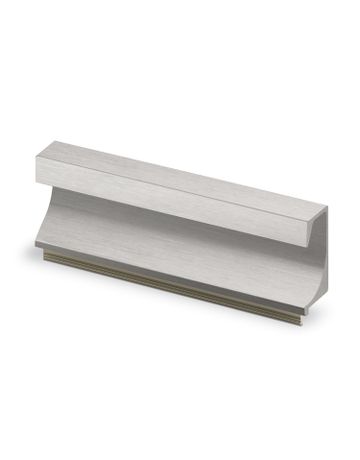 Möbel- Griffleiste, mit Harpunensteg, Capris 9149296, Länge 1.200mm, Aluminium edelstahloptik eloxiert - Hettich