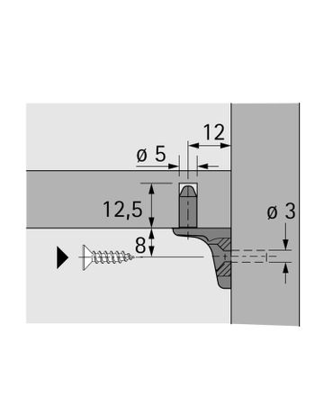 Bild Bodenträger Sekura 7, ø 3 mm, Zinkdruckguss vernickelt-1