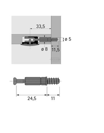 Bild Einschraubdübel Twister DU262 T, 24.5 mm, verzinkt, blau-1