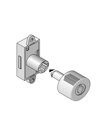 Bild Zylinderdrehgriff Typ 451 N, links - Hettich-1
