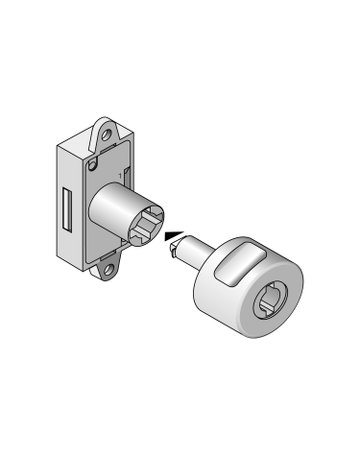 Bild Zylinderdrehgriff Typ 42.2, rechts - Hettich-1