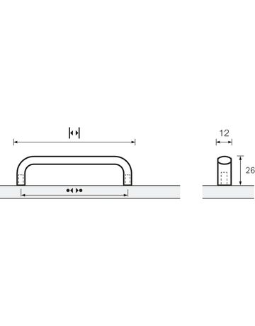 Bild Möbel- Bügelgriff, NAILA, 9190422, Breite 12x 128mm, Höhe 26mm, silber, eloxiert - Hettich-8