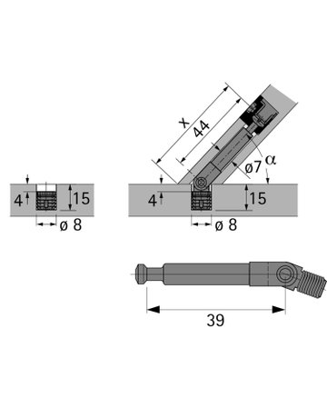 Bild Gelenkdübel DU 634, 39 mm, verzinkt - Hettich-1