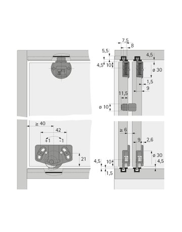 Bild Abstandhalter zum Eindrücken - Hettich-2