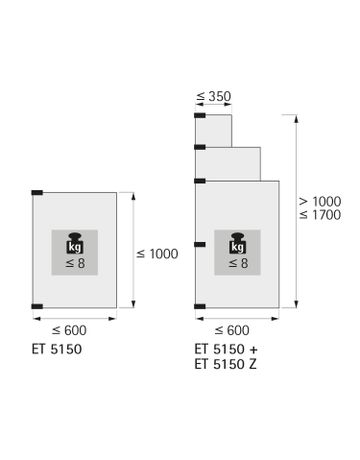 Bild Glastürscharnier ET 5150 Z (zusätzlich erforderlich für Türhöhe > 1000 mm) - Hettich-1