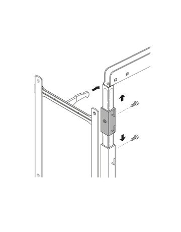 Bild Korbhalter für höhenverstellbaren Tragrahmen (Dispensa 90°), silber-2