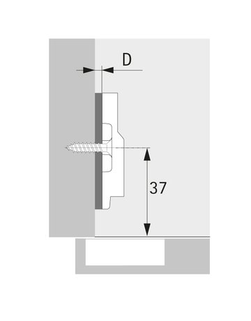 Bild Möbel-Paralleladapt.,Dist.3mm,Kunststoff Veosys 9289695,f.Kreuzmont.platten,grau - Hettich-1