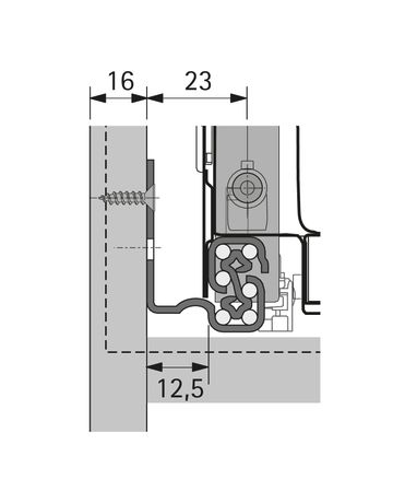 Bild Vollauszug,470mm,rechts mit Silent System - Hettich-1