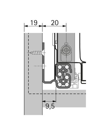 Bild Vollauszug,470mm,rechts 9275760,mit Silent System - Hettich-1