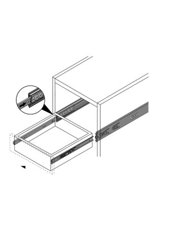 Bild Kugelauszug KA 4532 Push to open, 12,7 mm Einbaubreite, 350 - Hettich-3