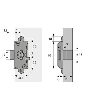 Bild Zylinderkastenschloss Prestige 2000 Z23, ø18mm, 15 mm, 20 mm - Hettich-1