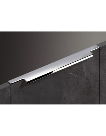 Bild Möbel- Griffleiste, mit Harpunensteg, Lamezia 9105809, Länge 795mm, Aluminium glanz verchromt - Hettich-1