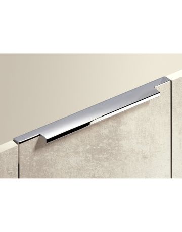 Bild Möbel- Griffleiste, mit Harpunensteg, Lamezia 9105809, Länge 795mm, Aluminium glanz verchromt - Hettich-2