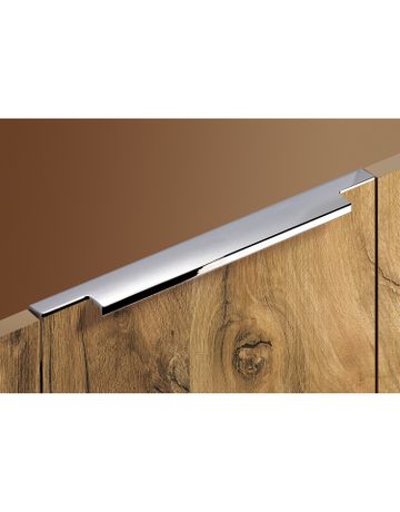 Bild Möbel- Griffleiste, mit Harpunensteg, Lamezia 9105809, Länge 795mm, Aluminium glanz verchromt - Hettich-5