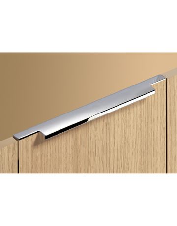 Bild Möbel- Griffleiste, mit Harpunensteg, Lamezia 9105809, Länge 795mm, Aluminium glanz verchromt - Hettich-6