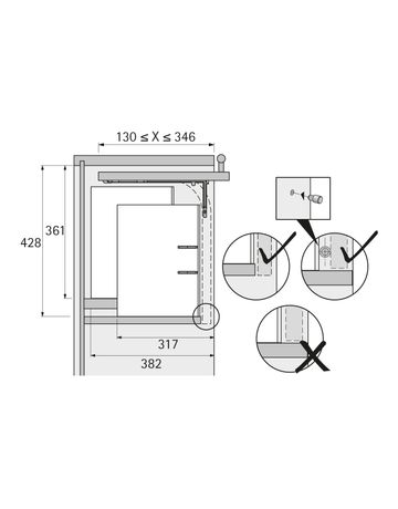 Bild Einschwenk-Beschlag Lift Up, Klappendicke 18 / 19mm - Hettich-2