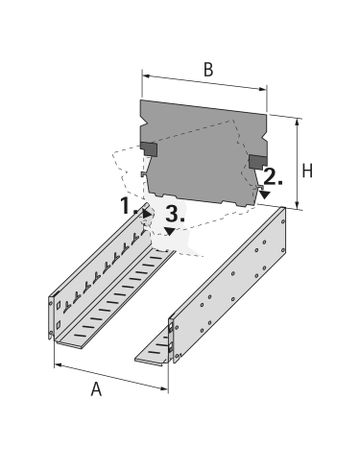 Bild Schwenkstütze, 212.5 mm x 224.5 mm x 147.5 mm, A5 quer, Aluminium Optik-1