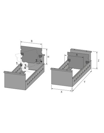 Bild Schwenkstütze, 212.5 mm x 224.5 mm x 147.5 mm, A5 quer, Aluminium Optik-2