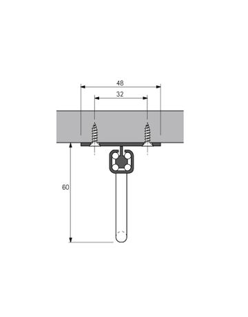 Bild Kleiderbügelhalter mit Auszugsführung auf Quadro Basis, 500 mm, silber-1