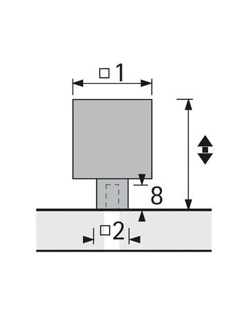 Bild MB-Knopf, Edelstahl Pola 9071868, edelstahl gebürstet-1