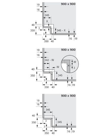 Bild Arena CLASSIC, Reling verchromt, 900 x 900 - Hettich-2