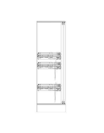 Bild Auszugsführung Quadro Duplex 40 (Garnitur), für Korpusbauweise, Maß X = 13 mm, Schrankwand, Tiefe 316 mm - Hettich-2