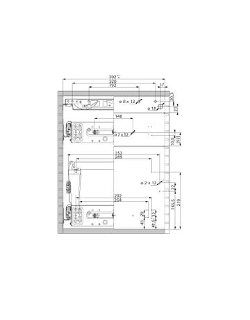 Bild Container-Set mit Voll- und Überauszügen, 392, Aluminium Optik - Hettich-1