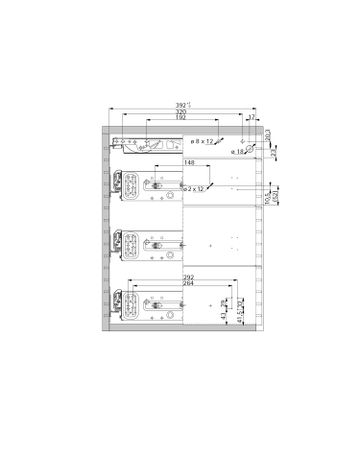 Bild Container-Set mit Vollauszügen, 392, schwarz - Hettich-1