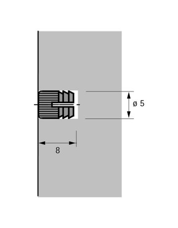 Bild Spreizmuffe, M4, ø 5 x 7.8 mm - Hettich-1