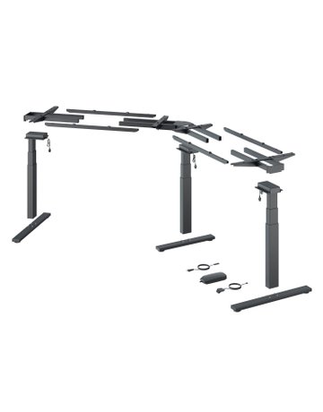 Bild Möbel- Elektro-Tischgestell, 1325+1290x 2.000mm, Hub 660mm, Steelforce Pro 673 SLS, 9311394 - Hettich-0