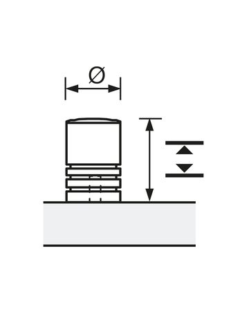 Bild MB-Knopf, Ø18mm, Edelstahl Agrinum 9070264, edelstahl gebürstet-8