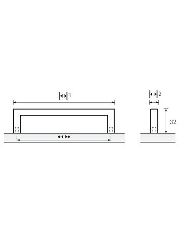 Bild Möbel- Griff, Anzio, 9207348, Breite 12x 160mm, Höhe 32mm, edelstahl, gebürstet - Hettich-8